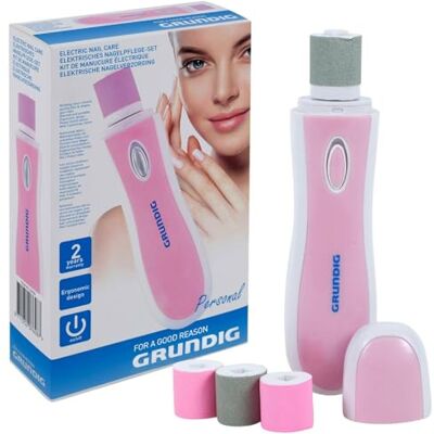 Grundig Elektrische Nagelfeile mit 3 Polierrollen Feilen und Formen Grundig Elektrische Nagelfeile mit 3 Polierrollen Feilen und Formen