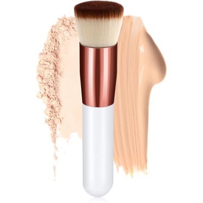 GlasFlength Foundation Pinsel, Make Up Pinsel Kabuki Großer Schminkpinsel Kosmetikpinsel Dichte Synthetische Pinselhaare Puderpinsel Ideal für Cremige Pudrige oder Flüssige Foundation (Weiß) GlasFlength Foundation Pinsel, Make Up Pinsel Kabuki Großer Schminkpinsel Kosmetikpinsel Dichte Synthetische Pinselhaare Puderpinsel Ideal für Cremige Pudrige oder Flüssige Foundation (Weiß)