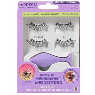 Kiss imPRESS "Classic Wispy" 2 Paar selbstklebende Wimpernbänder 2 Paar selbstklebende Wimpernbänder im Classic Wispy Look, einfach anzubringen, ohne zusätzlichen Kleber, für mehr Volumen Kiss imPRESS "Classic Wispy" 2 Paar selbstklebende Wimpernbänder 2 Paar selbstklebende Wimpernbänder im Classic Wispy Look, einfach anzubringen, ohne zusätzlichen Kleber, für mehr Volumen