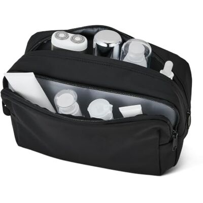 Amazon Essentials Große Kosmetiktasche, Rasiertasche, Kulturbeutel, 25,4 cm, Schwarz Amazon Essentials Große Kosmetiktasche, Rasiertasche, Kulturbeutel, 25,4 cm, Schwarz