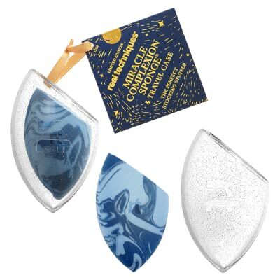 REAL TECHNIQUES 2-Piece Miracle Complexion Sponge & Travel Case Blending Sponge with Storage Case Limited Edition Holiday Gift Set REAL TECHNIQUES 2-Piece Miracle Complexion Sponge & Travel Case Blending Sponge with Storage Case Limited Edition Holiday Gift Set