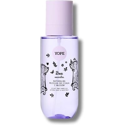 Yope Körperspray Flieder & Vanille, Duftnebel für Haar und Haut, 200 ml Vegane Formel, Beruhigender Sprühnebel, Feuchtigkeitsspendende Pflege, Tierversuchsfrei, Sanfte Entspannung, Ohne Parabene Yope Körperspray Flieder & Vanille, Duftnebel für Haar und Haut, 200 ml Vegane Formel, Beruhigender Sprühnebel, Feuchtigkeitsspendende Pflege, Tierversuchsfrei, Sanfte Entspannung, Ohne Parabene