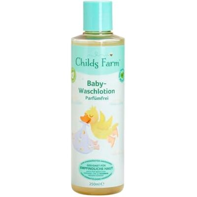 Childs Farm Baby Waschlotion 250 ml, parfümfrei, reinigt sanft Geeignet für Neugeborene mit trockene, empfindliche und auch zu Neurodermitis neigende Haut Childs Farm Baby Waschlotion 250 ml, parfümfrei, reinigt sanft Geeignet für Neugeborene mit trockene, empfindliche und auch zu Neurodermitis neigende Haut