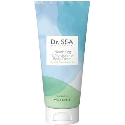 DR. SEA – Nährende & feuchtigkeitsspendende Körpercreme mit natürlichen Ölen & Mineralien aus dem Toten Meer – Beruhigt, schützt & macht die Haut weich – 200 ml DR. SEA – Nährende & feuchtigkeitsspendende Körpercreme mit natürlichen Ölen & Mineralien aus dem Toten Meer – Beruhigt, schützt & macht die Haut weich – 200 ml