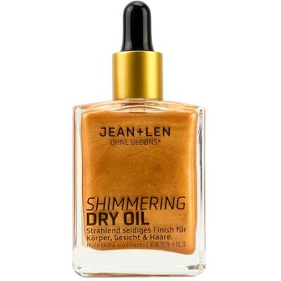 Jean & Len Shimmering Dry Oil, vegan, 50 ml Verleiht einen Bronze-Schimmer, pflegendes Trockenöl für Körper, Gesicht & Haare, floraler Duft, ohne Parabene & Silikone Jean & Len Shimmering Dry Oil, vegan, 50 ml Verleiht einen Bronze-Schimmer, pflegendes Trockenöl für Körper, Gesicht & Haare, floraler Duft, ohne Parabene & Silikone