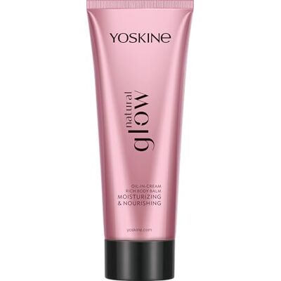 Yoskine Natural Glow Oil-in-Cream Rich Body Balm, reichhaltiger Körperbalsam mit Sojaöl, Tsubakiöl, Mandelöl, Sheabutter, Biotin und Vitamin E, für trockene Haut, 200 ml Yoskine Natural Glow Oil-in-Cream Rich Body Balm, reichhaltiger Körperbalsam mit Sojaöl, Tsubakiöl, Mandelöl, Sheabutter, Biotin und Vitamin E, für trockene Haut, 200 ml
