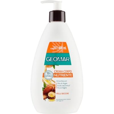 Geomar Nährende Körpercreme, Angereichert mit Arganöl, Hyaluronsäure, Algen-Tris, 95% Natürlichen Ursprungs, Made in Italy, 400 ml Geomar Nährende Körpercreme, Angereichert mit Arganöl, Hyaluronsäure, Algen-Tris, 95% Natürlichen Ursprungs, Made in Italy, 400 ml