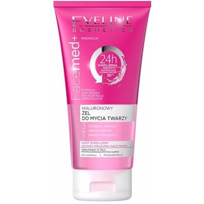 EVELINE COSMETICS Facemed+ Hyaluron Reinigungs-Gel 3-in-1 mit D-Panthenol & Allantoin Tiefenwirksamer Feuchtigkeitsspender & Revitalisierende Reinigung für empfindliche Haut, 150 ml EVELINE COSMETICS Facemed+ Hyaluron Reinigungs-Gel 3-in-1 mit D-Panthenol & Allantoin Tiefenwirksamer Feuchtigkeitsspender & Revitalisierende Reinigung für empfindliche Haut, 150 ml