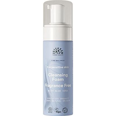 Urtekram Parfümfreier Reinigungsschaum mit feuchtigkeitsspendender Aloe Vera für empfindliche Haut Find Balance vegan und natürlich, 150 ml Urtekram Parfümfreier Reinigungsschaum mit feuchtigkeitsspendender Aloe Vera für empfindliche Haut Find Balance vegan und natürlich, 150 ml