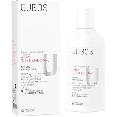 EUBOS UREA INTENSIVE CARE 10% UREA Körperlotion 200ml Feuchtigkeitspflege für trockene schuppige Haut, Glättet und lindert Juckreiz, Hautverträglichkeit dermatologisch bestätigt EUBOS UREA INTENSIVE CARE 10% UREA Körperlotion 200ml Feuchtigkeitspflege für trockene schuppige Haut, Glättet und lindert Juckreiz, Hautverträglichkeit dermatologisch bestätigt