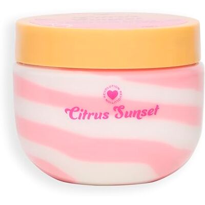 Revolution Beauty London I Heart Revolution Citrus Crush Swirl Body Cream, Feuchtigkeitsspendende Körpercreme mit Vitamin C, Sheabutter & Orangenextrakt, Vegan, 150g Revolution Beauty London I Heart Revolution Citrus Crush Swirl Body Cream, Feuchtigkeitsspendende Körpercreme mit Vitamin C, Sheabutter & Orangenextrakt, Vegan, 150g