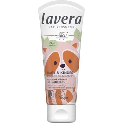 lavera Baby & Kinder Pflegecreme hauchzart Neurodermitiker geeignet feuchtigkeitsspendend schützt & beruhigt vegan Naturkosmetik 75 ml lavera Baby & Kinder Pflegecreme hauchzart Neurodermitiker geeignet feuchtigkeitsspendend schützt & beruhigt vegan Naturkosmetik 75 ml