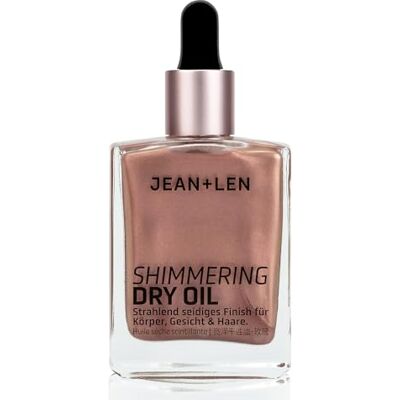 Jean & Len Shimmering Dry Oil Rosé, vegan, 50 ml verleiht einen Schimmer, pflegendes Trockenöl für Körper, Gesicht und Haare, floraler Duft, ohne Parabene & Silikone Jean & Len Shimmering Dry Oil Rosé, vegan, 50 ml verleiht einen Schimmer, pflegendes Trockenöl für Körper, Gesicht und Haare, floraler Duft, ohne Parabene & Silikone