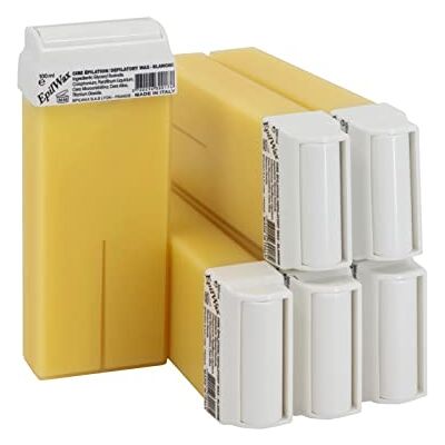 EpilWax Wachspatronen Set mit 6 Weiße Warmwachspatronen zur Haarentfernung Enthaarungswachs 100 ml Roll-on Nachfüller EpilWax Wachspatronen Set mit 6 Weiße Warmwachspatronen zur Haarentfernung Enthaarungswachs 100 ml Roll-on Nachfüller