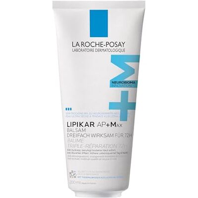 La Roche-Posay La Roche Posay Lipikar Balsam AP+Max Bodylotion, Rückfettende Körpercreme für trockene, zu Neurodermitis neigende Haut, Stärkt das Mikrobiom, Mildert Juckreiz und Spannungsgefühle, 200 ml La Roche-Posay La Roche Posay Lipikar Balsam AP+Max Bodylotion, Rückfettende Körpercreme für trockene, zu Neurodermitis neigende Haut, Stärkt das Mikrobiom, Mildert Juckreiz und Spannungsgefühle, 200 ml