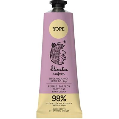 Yope Handcreme Pflaume & Safran, Nährende Pflege für Trockene Haut, 50 ml Vegane Formel, 98 % Natürliche Inhaltsstoffe, Antioxidativer Schutz, Schnell Einziehend, Frei von Parabenen, Exotischer Duft Yope Handcreme Pflaume & Safran, Nährende Pflege für Trockene Haut, 50 ml Vegane Formel, 98 % Natürliche Inhaltsstoffe, Antioxidativer Schutz, Schnell Einziehend, Frei von Parabenen, Exotischer Duft