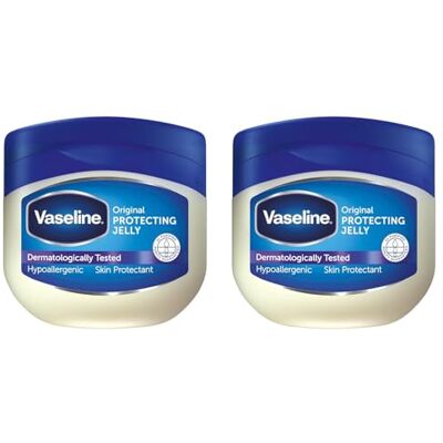 Vaseline Original Protecting Jelly, Schützende und Reparierende Creme, Geeignet für Empfindliche Haut, Genährte Trockene Haut, Regenerierte Hautbarriere, Mit Reinem -Gel, 2x 250 ml Vaseline Original Protecting Jelly, Schützende und Reparierende Creme, Geeignet für Empfindliche Haut, Genährte Trockene Haut, Regenerierte Hautbarriere, Mit Reinem -Gel, 2x 250 ml