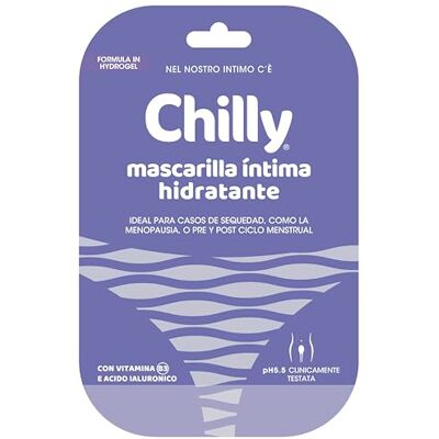 Chilly , Feuchtigkeitsspendende Maske für weibliche Intime-Teile, Formel aus Hydrogel, mit Vitamin B3 und Hyaluronsäure, Trockenheit, Wechseljahre, vor und nach dem Zyklus, Formel mit pH5,5, klinisch Chilly , Feuchtigkeitsspendende Maske für weibliche Intime-Teile, Formel aus Hydrogel, mit Vitamin B3 und Hyaluronsäure, Trockenheit, Wechseljahre, vor und nach dem Zyklus, Formel mit pH5,5, klinisch