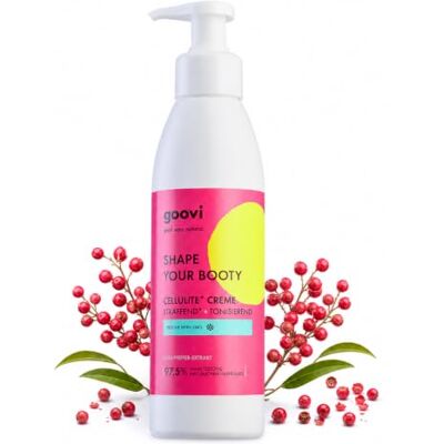 GOOVI Shape Your Booty Cellulite Serum Cooling Effect Straffende Creme mit Rosa-Pfeffer & Lotusextrakt, Kühleffekt bei Orangenhaut, 100ml GOOVI Shape Your Booty Cellulite Serum Cooling Effect Straffende Creme mit Rosa-Pfeffer & Lotusextrakt, Kühleffekt bei Orangenhaut, 100ml