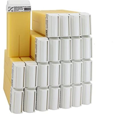 EpilWax Wachspatronen Set mit 24 Weiße Warmwachspatronen zur Haarentfernung Enthaarungswachs 100 ml Roll-on Nachfüller EpilWax Wachspatronen Set mit 24 Weiße Warmwachspatronen zur Haarentfernung Enthaarungswachs 100 ml Roll-on Nachfüller