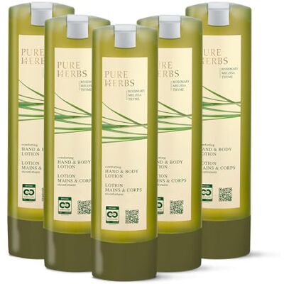 Pure ADA Cosmetics Hand- & Bodylotion 6 x 300 mL Vegan mit Melisse, Thymian & Rosmarin, SmartCare-System, alpines Spa-Ritual, harmonisch-frischer Kräuterduft, Made in Germany Pure ADA Cosmetics Hand- & Bodylotion 6 x 300 mL Vegan mit Melisse, Thymian & Rosmarin, SmartCare-System, alpines Spa-Ritual, harmonisch-frischer Kräuterduft, Made in Germany