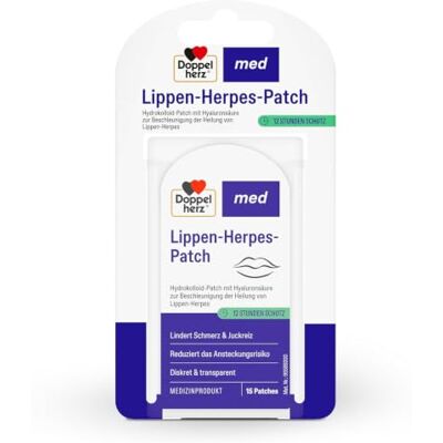 Doppelherz med Lippen-Herpes-Patch Mit Hyaluronsäure zur Beschleunigung der Heilung 15 Stück Doppelherz med Lippen-Herpes-Patch Mit Hyaluronsäure zur Beschleunigung der Heilung 15 Stück