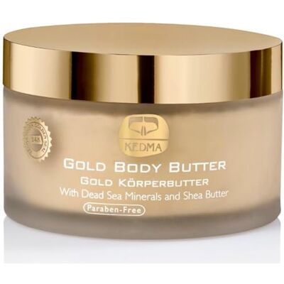 KEDMA Body Butter Gold Nährendes Körperbutter mit Sheabutter und Mineralien aus dem Toten Meer Für trockene und raue Haut 200g KEDMA Body Butter Gold Nährendes Körperbutter mit Sheabutter und Mineralien aus dem Toten Meer Für trockene und raue Haut 200g