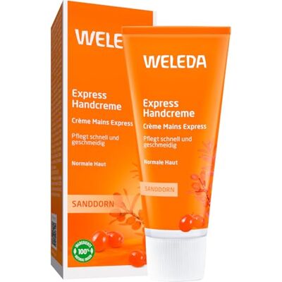 WELEDA Express Handcreme 50ml Sanddorn trockene Hände Bio Handpflege Naturkosmetik Handpflege nachhaltige Feuchtigkeitscreme Grapefruit Mandarine Sandelholz Duft Bio Frauen Männer Express WELEDA Express Handcreme 50ml Sanddorn trockene Hände Bio Handpflege Naturkosmetik Handpflege nachhaltige Feuchtigkeitscreme Grapefruit Mandarine Sandelholz Duft Bio Frauen Männer Express