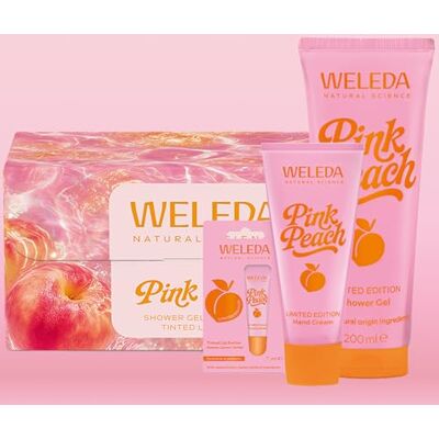 WELEDA Bio Pink Peach Limited Edition Geschenkset – Naturkosmetik Pflege Set mit Duschgel, Handcreme & Lippenbalsa – Pfirsich/Jasmin Duft – Natürliche Hautpflege, Handpflege & Lippenpflege WELEDA Bio Pink Peach Limited Edition Geschenkset – Naturkosmetik Pflege Set mit Duschgel, Handcreme & Lippenbalsa – Pfirsich/Jasmin Duft – Natürliche Hautpflege, Handpflege & Lippenpflege