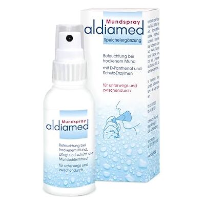 ALDIAMED Mundspray 50 ml: feuchtigkeitsspendende Pflege bei trockenem Mund ALDIAMED Mundspray 50 ml: feuchtigkeitsspendende Pflege bei trockenem Mund