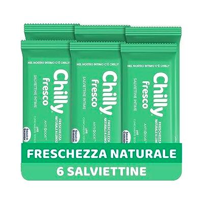 Chilly , Frische, Intima-Hygienetücher, Schutzwirkung mit natürlichem Menthol, für den täglichen Gebrauch, klinisch getestet, pH-5 – 6 Stück – exklusiv von Amazon Chilly , Frische, Intima-Hygienetücher, Schutzwirkung mit natürlichem Menthol, für den täglichen Gebrauch, klinisch getestet, pH-5 – 6 Stück – exklusiv von Amazon