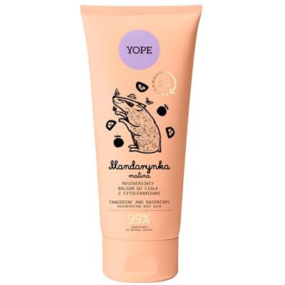 Yope Regenerierende Bodylotion Mandarine & Himbeere Körperbalsam mit Phytoceramiden intensive Regeneration Feuchtigkeit natürlich vegan dermatologisch getestet schnell einziehend 200 ml Yope Regenerierende Bodylotion Mandarine & Himbeere Körperbalsam mit Phytoceramiden intensive Regeneration Feuchtigkeit natürlich vegan dermatologisch getestet schnell einziehend 200 ml