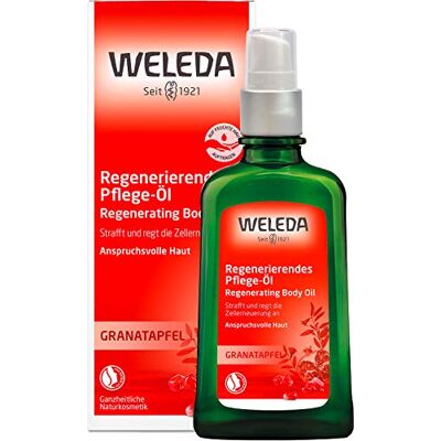 WELEDA Bio Granatapfel Körperöl ätherisches Naturkosmetik Hautpflege Massageöl / Pflegeöl mit Jojobaöl, Sesamöl & Macadamia Öl strafft die Haut & mindert Zeichen der Hautalterung (vegan / 100ml) WELEDA Bio Granatapfel Körperöl ätherisches Naturkosmetik Hautpflege Massageöl / Pflegeöl mit Jojobaöl, Sesamöl & Macadamia Öl strafft die Haut & mindert Zeichen der Hautalterung (vegan / 100ml)