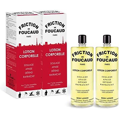 Foucaud Körperlotion, Glasflasche Duo 2 x 500 ml, Konzentrat ätherischer Öle, Tonus, Frische, Wohlbefinden, Friction von Foucaud Körperlotion, Glasflasche Duo 2 x 500 ml, Konzentrat ätherischer Öle, Tonus, Frische, Wohlbefinden, Friction von