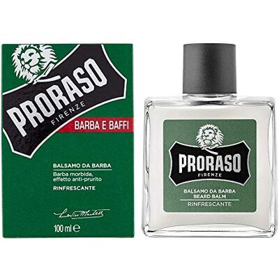 Proraso Bart-Balsam GREEN Refreshing Klassiker mit Menthol und Eukalyptus für normale Haut, 100 ml Proraso Bart-Balsam GREEN Refreshing Klassiker mit Menthol und Eukalyptus für normale Haut, 100 ml