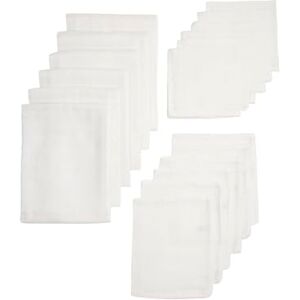 MEYCO 458000 Starter-Set 18-teilig, Stoff-Musselin-Mull Hydrophile 6x Windel, 6x Spuktuch, 6x Waschhandschuh 100% Baumwolle Weiß MEYCO 458000 Starter-Set 18-teilig, Stoff-Musselin-Mull Hydrophile 6x Windel, 6x Spuktuch, 6x Waschhandschuh 100% Baumwolle Weiß