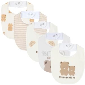 Chicco , Set mit 5 Lätzchen für Jungen und Mädchen aus weicher Baumwolle, Einheitsgröße, Designed in Italy Chicco , Set mit 5 Lätzchen für Jungen und Mädchen aus weicher Baumwolle, Einheitsgröße, Designed in Italy
