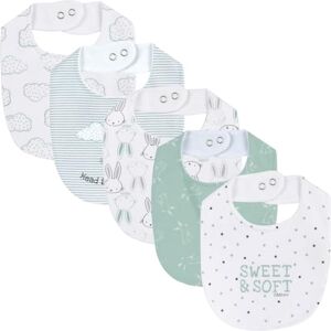 Chicco , Set mit 5 Lätzchen für Jungen und Mädchen aus weicher Baumwolle, Einheitsgröße, Designed in Italy Chicco , Set mit 5 Lätzchen für Jungen und Mädchen aus weicher Baumwolle, Einheitsgröße, Designed in Italy