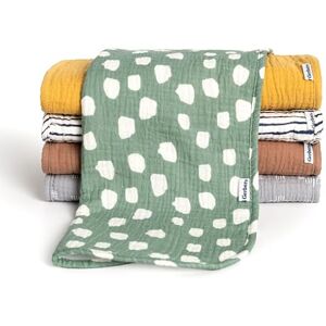 Gerber Baby Unisex Musselin Spucktücher 5er-Pack, Multi Teal Dots, Große Größe 20' x 10' Gerber Baby Unisex Musselin Spucktücher 5er-Pack, Multi Teal Dots, Große Größe 20' x 10'