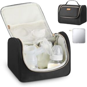 VEVOR Tragbare Milchpumpentasche, Tragetaschen für Milchpumpe, mit wasserdichter Matte, passend für M5/M6, Pumpzubehör & Aufbewahrung von Muttermilch, für Arbeit, Reisen, Schwarz, 255x150x190 mm VEVOR Tragbare Milchpumpentasche, Tragetaschen für Milchpumpe, mit wasserdichter Matte, passend für M5/M6, Pumpzubehör & Aufbewahrung von Muttermilch, für Arbeit, Reisen, Schwarz, 255x150x190 mm
