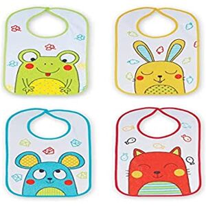 Ti TIN 4er Pack- wasserdichte Babylätzchen, 25x35 cm Lätzchen mit Klettverschluss für Babys von 6 bis 18 Monaten, aus 100% Polyester-Mikrofaser und Vinyl-Futter, verschiedene Motive und Farben Ti TIN 4er Pack- wasserdichte Babylätzchen, 25x35 cm Lätzchen mit Klettverschluss für Babys von 6 bis 18 Monaten, aus 100% Polyester-Mikrofaser und Vinyl-Futter, verschiedene Motive und Farben