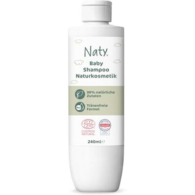 Naty Baby Shampoo 240ml – keine Tränen, vegan, ohne Duftstoffe, dermatologisch getestet, zertifizierte Naturkosmetik (COSMOS Natural), für empfindliche Kopfhaut, natürlichen Ursprungs Naty Baby Shampoo 240ml – keine Tränen, vegan, ohne Duftstoffe, dermatologisch getestet, zertifizierte Naturkosmetik (COSMOS Natural), für empfindliche Kopfhaut, natürlichen Ursprungs