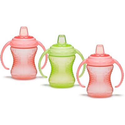 Munchkin Mighty Grip Trainer Cups Trainer Toddler & Baby Bottle BPA Free Non Spill Leakproof Baby Weaning Cup from 6+ Months Toddler Bottle 8oz/236ml 3 Pack Pink & Green Munchkin Mighty Grip Trainer Cups Trainer Toddler & Baby Bottle BPA Free Non Spill Leakproof Baby Weaning Cup from 6+ Months Toddler Bottle 8oz/236ml 3 Pack Pink & Green