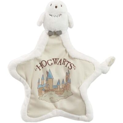 Rainbow Designs Harry Potter Hedwig Schmusetuch Weiche Plüsch Neugeborene Schmusetuch mit Schneeeule Design Sternförmige Babydecke mit Hogwarts-Illustration & geknoteter Ecke für sensorisches Rainbow Designs Harry Potter Hedwig Schmusetuch Weiche Plüsch Neugeborene Schmusetuch mit Schneeeule Design Sternförmige Babydecke mit Hogwarts-Illustration & geknoteter Ecke für sensorisches
