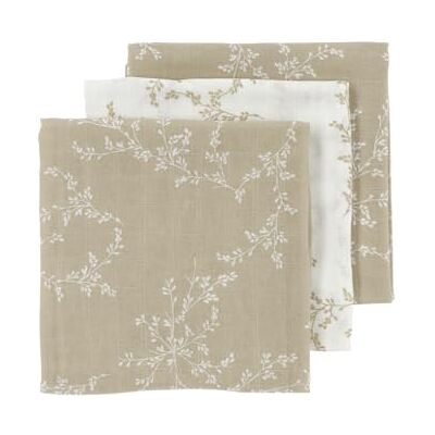 MEYCO Baby Mullwindeln 3er Pack 70x70cm Musselin Spucktücher 100% weiche Baumwolle Oeko Tex Zertifiziert saugfähig, hautfreundlich & atmungsaktiv Branches Sand MEYCO Baby Mullwindeln 3er Pack 70x70cm Musselin Spucktücher 100% weiche Baumwolle Oeko Tex Zertifiziert saugfähig, hautfreundlich & atmungsaktiv Branches Sand