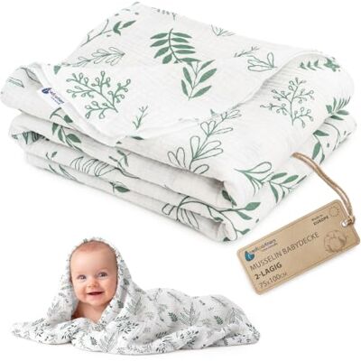 Medi Partners Musselin Babydecke 75x100cm Baby Decke Musselindecke Neugeborenen dünne dünne Kuscheldecke Sommer Babydecken für Kleinkinder Krabbeldecke Kinderbett Kinderwagen (Olivenblatt) Medi Partners Musselin Babydecke 75x100cm Baby Decke Musselindecke Neugeborenen dünne dünne Kuscheldecke Sommer Babydecken für Kleinkinder Krabbeldecke Kinderbett Kinderwagen (Olivenblatt)