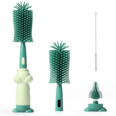 Diboniur Flaschenbürste Baby aus Silikon, 3 in 1 Diboniur Flaschenbürste Baby aus Silikon, 3 in 1
