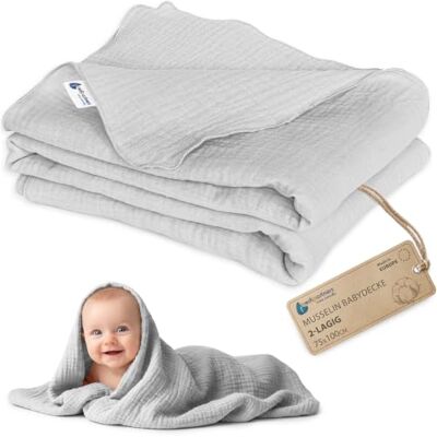 Medi Partners Musselin Babydecke 75x100cm Baby Decke Musselindecke Neugeborenen dünne dünne Kuscheldecke Sommer Babydecken für Kleinkinder Krabbeldecke Kinderbett Kinderwagen (Grau) Medi Partners Musselin Babydecke 75x100cm Baby Decke Musselindecke Neugeborenen dünne dünne Kuscheldecke Sommer Babydecken für Kleinkinder Krabbeldecke Kinderbett Kinderwagen (Grau)