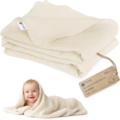 Medi Partners Musselin Babydecke 100x150cm Baby Decke Musselindecke Neugeborenen dünne dünne Kuscheldecke Sommer Babydecken für Kleinkinder Krabbeldecke Kinderbett Kinderwagen (Beige) Medi Partners Musselin Babydecke 100x150cm Baby Decke Musselindecke Neugeborenen dünne dünne Kuscheldecke Sommer Babydecken für Kleinkinder Krabbeldecke Kinderbett Kinderwagen (Beige)