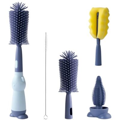 AiQInu Baby Flaschenbürste Set, Silikon Babyflaschenbürste 4 in 1, 360°-Reinigung ohne Sackgassen, BPA-frei, mit Weicher Bürste, Nippelbürsten-Strohreinige, Geeignet für Baby-Nippel und -Flaschen AiQInu Baby Flaschenbürste Set, Silikon Babyflaschenbürste 4 in 1, 360°-Reinigung ohne Sackgassen, BPA-frei, mit Weicher Bürste, Nippelbürsten-Strohreinige, Geeignet für Baby-Nippel und -Flaschen